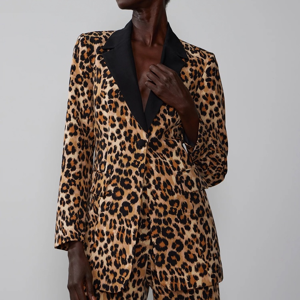 NY&CO Leopard Blazer + Trousers SUIT SET